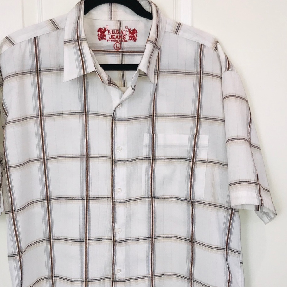 FUSAI Jeans short sleeve button up